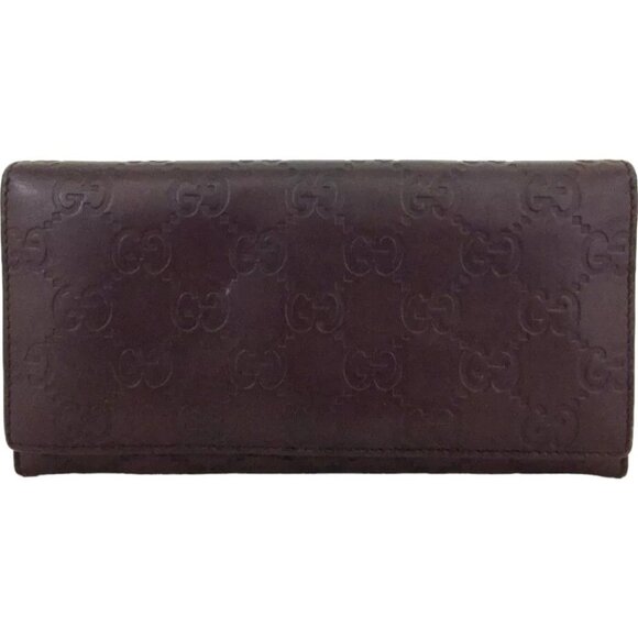 037173AC Gucci Wallet Long Ssima GG Logo PVC Leather - Picture 1 of 9